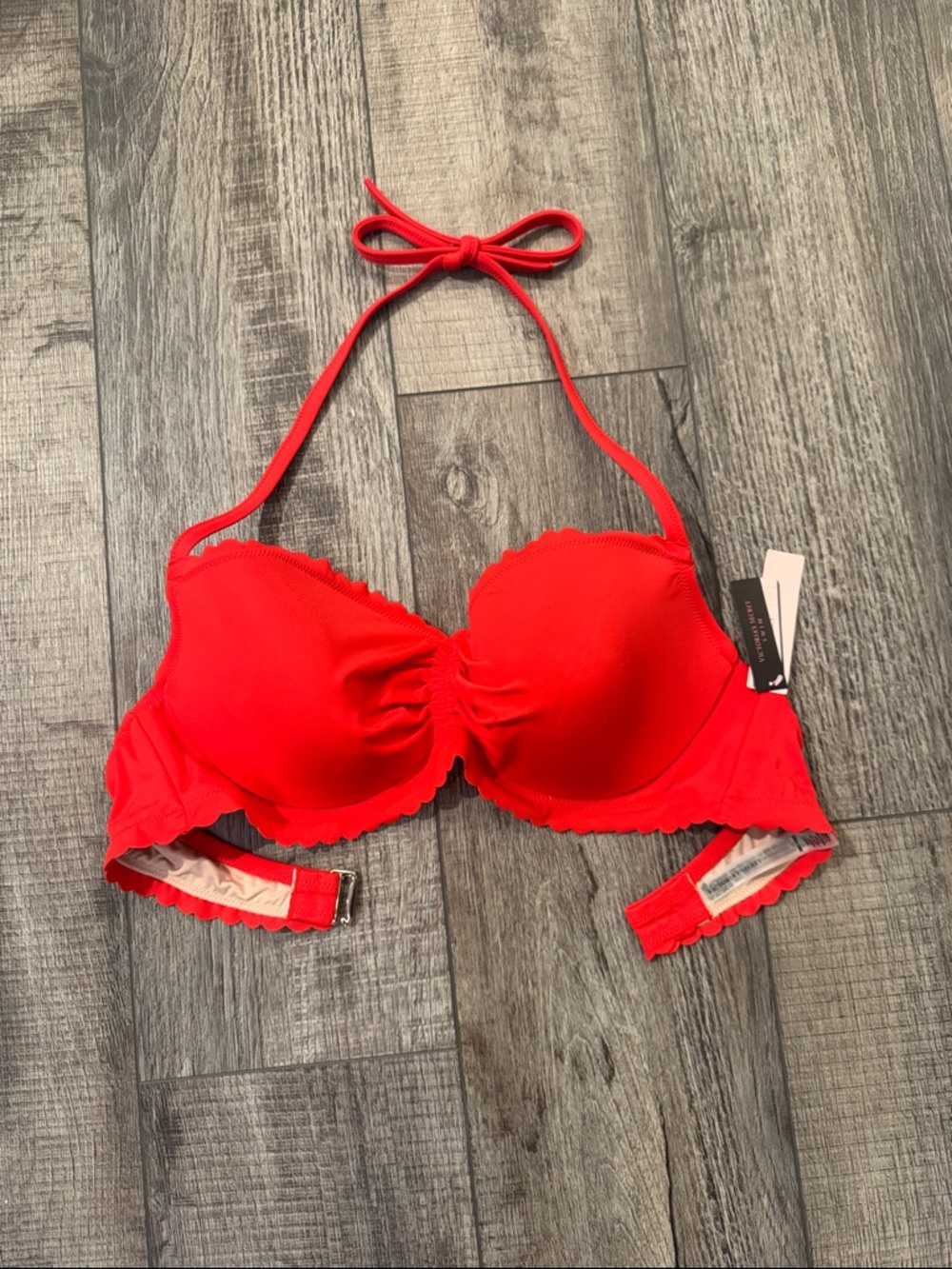 Victoria's Secret Red Halter Bikini Top
